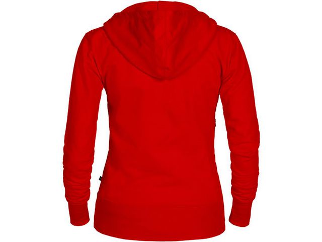 Hoodie zip TEXSTAR WC03 dam röd XS